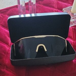 Versace Black Sunglasses with Gold Emblem